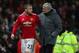 MANCHESTER, ENGLAND - DECEMBER 13: Luke Shaw of Manchester United and Jose Mourinho the head coach / manager of Manchester United during the Premier League match between Manchester United and AFC Bournemouth at Old Trafford on December 13, 2017 in Manches