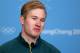PYEONGCHANG-GUN, SOUTH KOREA - FEBRUARY 22: Snowboard cross rider Jarryd Hughes of Australia speaks during a press conference day thirteen of the PyeongChang 2018 Winter Olympic Games at the Main Press Centre on February 22, 2018 in Pyeongchang-gun, Sout