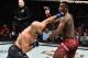ORLANDO, FL - FEBRUARY 24: (L-R) Ilir Latifi of Sweden punches Ovince Saint Preux in their light heavyweight bout during the UFC Fight Night event at Amway Center on February 24, 2018 in Orlando, Florida. (Photo by Jeff Bottari/Zuffa LLC/Zuffa LLC via G
