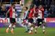 BURNLEY, ENGLAND - FEBRUARY 24: Manolo Gabbiadini of Southampton celebrates with teammates after scoring his sides first goal during the Premier League match between Burnley and Southampton at Turf Moor on February 24, 2018 in Burnley, England. (Photo b