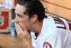 ANAHEIM, CA - JULY 29: Tim Lincecum #55 of the Los Angeles Angels sits in the dugout after the first inning of the game against the Boston Red Sox at Angel Stadium of Anaheim on July 29, 2016 in Anaheim, California. (Photo by Jayne Kamin-Oncea/Getty I