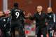 STOKE ON TRENT, ENGLAND - SEPTEMBER 09: Romelu Lukaku of Manchester United celebrates scoring his sides second goal with Jose Mourinho, Manager of Manchester United during the Premier League match between Stoke City and Manchester United at Bet365 Stadiu