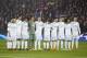 PARIS, FRANCE - MARCH 6: Players of Real Madrid during the minute of silence in tribute to Davide Astori of Fiorentina who passed away last week end prior to the UEFA Champions League Round of 16 Second Leg match between Paris Saint-Germain (PSG) and Real