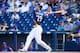 WEST PALM BEACH, FL - FEBRUARY 26: Kyle Tucker #79 of the Houston Astros hits a two-run home run in the seventh inning of a Grapefruit League spring training game against the New York Mets at The Ballpark of the Palm Beaches on February 26, 2018 in West P