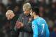 SWANSEA, WALES - JANUARY 30: Arsenal Head Coach / Manager Arsene Wenger gives instructions to Henrikh Mkhitaryan of Arsenal as he prepares to come on as a substitute during the Premier League match between Swansea City and Arsenal at Liberty Stadium on J