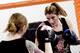 Olivia Parker trains with teammate Shamir Peshewa Jackson.