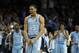 NEW YORK, NY - MARCH 09: Garrison Brooks #15 of the North Carolina Tar Heels celebrates against Duke Blue Devils during the semifinals of the ACC Men's Basketball Tournament at the Barclays Center on March 9, 2018 in New York City. (Photo by Al Bello/