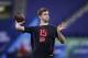 INDIANAPOLIS, IN - MARCH 03: UCLA quarterback Josh Rosen throws during the NFL Combine at Lucas Oil Stadium on March 3, 2018 in Indianapolis, Indiana. (Photo by Joe Robbins/Getty Images)