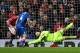 MANCHESTER, ENGLAND - JANUARY 15: Jack Butland of Stoke City makes a save during the Premier League match between Manchester United and Stoke City at Old Trafford on January 15, 2018 in Manchester, England. (Photo by Gareth Copley/Getty Images)