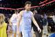 NEW YORK, NY - MARCH 10: Andrew Platek #3 of the North Carolina Tar Heels exits the court after falling to the Virginia Cavaliers 71-63 during the championship game of the 2018 ACC Men's Basketball Tournament at Barclays Center on March 10, 2018 in the Br