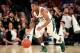 NEW YORK, NY - MARCH 03: Lourawls Nairn Jr. #11 of the Michigan State Spartans in action against the Michigan Wolverines during the semifinals of the Big Ten Basketball Tournament at Madison Square Garden on March 3, 2018 in New York City. The Michigan W