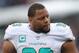 BUFFALO, NY - DECEMBER 17: Ndamukong Suh #93 of the Miami Dolphins during NFL game action against the Buffalo Bills at New Era Field on December 17, 2017 in Buffalo, New York. (Photo by Tom Szczerbowski/Getty Images)