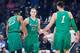 CINCINNATI, OH - DECEMBER 19: Jon Elmore #33 of the Marshall Thundering Herd celebrates with teammates after a basket against the Xavier Musketeers in the first half of a game at Cintas Center on December 19, 2017 in Cincinnati, Ohio. Xavier won 81-77. (P