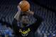OAKLAND, CA - MARCH 14: Julius Randle #30 of the Los Angeles Lakers works out warming up prior to the start of an NBA basketball game against the Golden State Warriors at ORACLE Arena on March 14, 2018 in Oakland, California. NOTE TO USER: User expressly