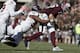 Marcus Davenport makes a tackle against Texas A&M.