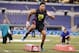 Marcus Davenport works out at the NFL combine.