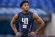 INDIANAPOLIS, IN - MARCH 05: Ohio State defensive back Denzel Ward (DB41) is seen during the NFL Scouting Combine at Lucas Oil Stadium on March 5, 2018 in Indianapolis, Indiana. (Photo by Michael Hickey/Getty Images)