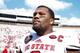 TALLAHASSEE, FL - SEPTEMBER 23: Defensive End Bradley Chubb #9 of the North Carolina State Wolfpack after the game against the Florida State Seminoles at Doak Campbell Stadium on Bobby Bowden Field on September 23, 2017 in Tallahassee, Florida. NC State d