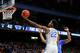 BOISE, ID - MARCH 17: Shai Gilgeous-Alexander #22 of the Kentucky Wildcats drives to the basket during the second half against the Buffalo Bulls in the second round of the 2018 NCAA Men's Basketball Tournament at Taco Bell Arena on March 17, 2018 in Bois