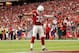 GLENDALE, AZ - SEPTEMBER 27: Free safety Tyrann Mathieu #32 of the Arizona Cardinals celebrates after an interception during the second quarter of the NFL game against the San Francisco 49ers at the University of Phoenix Stadium on September 27, 2015 in