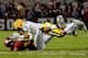 TUSCALOOSA, AL - NOVEMBER 05: Tyrann Mathieu #7 of the LSU Tigers tackles Michael Williams #89 of the Alabama Crimson Tide during the game at Bryant-Denny Stadium on November 5, 2011 in Tuscaloosa, Alabama. (Photo by Kevin C. Cox/Getty Images)