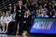 Coach Geno Auriemma watches as UConn routs St. Francis 140-52 in the NCAA tourney.