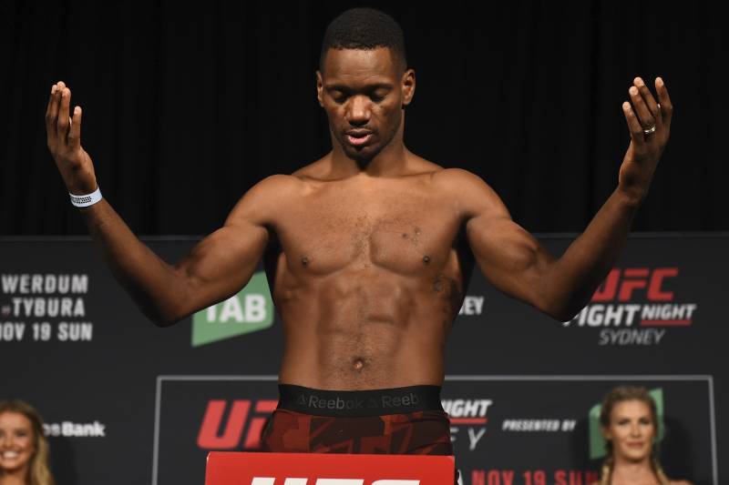 SYDNEY, AUSTRALIA - NOVEMBER 18: Will Brooks poses on the scale during the UFC Fight Night weigh-in on November 18, 2017 in Sydney, Australia. (Photo by Josh Hedges/Zuffa LLC/Zuffa LLC via Getty Images)