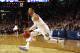 BOSTON, MA - MARCH 25: Jalen Brunson #1 of the Villanova Wildcats handles the ball on offense against the Texas Tech Red Raiders during the second half in the 2018 NCAA Men's Basketball Tournament East Regional at TD Garden on March 25, 2018 in Boston, M