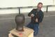 Santos was pleased when he finally got to see the final version of his latest Ronaldo bust.