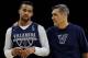 Phil Booth and coach Jay Wright
