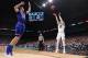 Donte DiVincenzo shooting one of Nova's 40 three-point attempts on the night.