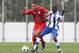 OLIVAL, PORTUGAL - DECEMBER 7: FC Porto's forward James Artur (R) with Faiq Bolkiah of Leicester City FC (L) in action during the UEFA Youth Champions League match between FC Porto and Leicester City FC at Centro de Estagios do Olival on December 7, 2016