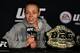 NEW YORK, NY - NOVEMBER 04: Rose Namajunas speaks to the media during the UFC 217 post fight press conference event inside Madison Square Garden on November 4, 2017 in New York City. (Photo by Jeff Bottari/Zuffa LLC/Zuffa LLC via Getty Images)