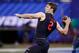 INDIANAPOLIS, IN - MARCH 03: Wyoming quarterback Josh Allen throws during the NFL Combine at Lucas Oil Stadium on March 3, 2018 in Indianapolis, Indiana. (Photo by Joe Robbins/Getty Images)