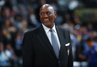 Spencer Haywood, pictured in Denver at a halftime awards ceremony in November.