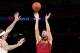 NEW YORK, NY - APRIL 9: Kevin Love #0 of the Cleveland Cavaliers shoots the ball against the New York Knicks on April 9, 2018 at Madison Square Garden in New York City, New York. NOTE TO USER: User expressly acknowledges and agrees that, by downloading a