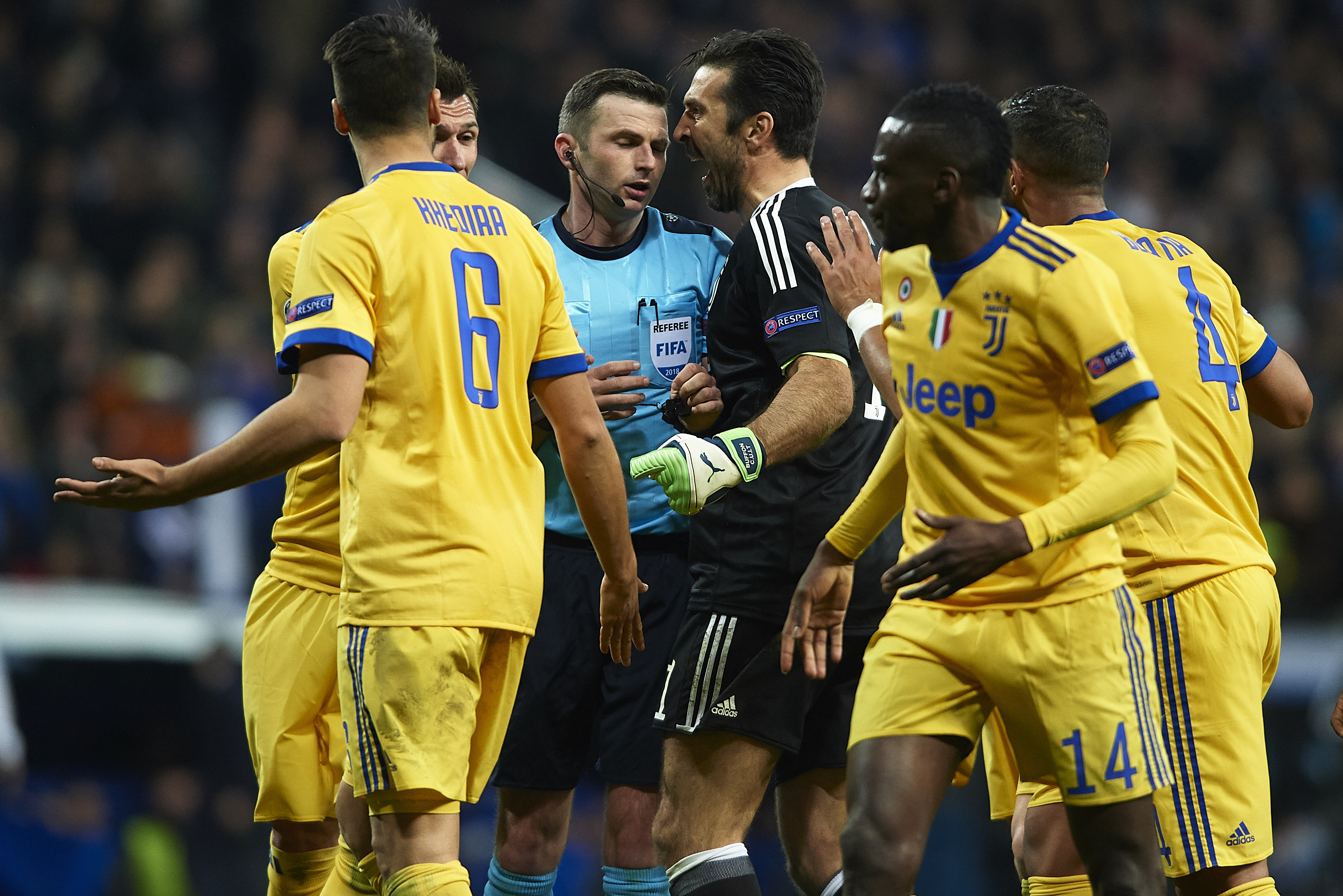 Juventus' players were outraged at the decision.