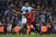 MANCHESTER, ENGLAND - APRIL 07: Marcus Rashford of Manchester United is challenged by Danilo of Manchester City during the Premier League match between Manchester City and Manchester United at Etihad Stadium on April 7, 2018 in Manchester, England. (Pho