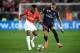 Paris Saint-Germain's French forward Kylian Mbappe (R) vies with Monaco's French midfielder Thomas Lemar during the French League Cup final football match between Monaco (ASM) and Paris Saint-Germain (PSG) at The Matmut Atlantique Stadium in Bordeaux, sou