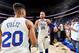 PHILADELPHIA, PA - APRIL 14: Markelle Fultz #20 and Ben Simmons #25 of the Philadelphia 76ers exchange a hug after game one of round one of the 2018 NBA Playoffs against the Miami Heat on April 14, 2018 at Wells Fargo Center in Philadelphia, Pennsylvania