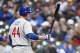 MILWAUKEE, WI - APRIL 05: Anthony Rizzo #44 of the Chicago Cubs at bat during a game against the Milwaukee Brewers at Miller Park on April 5, 2018 in Milwaukee, Wisconsin. The Cubs defeated the Brewers 8-0. (Photo by Stacy Revere/Getty Images)