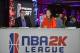 NEW YORK, NY - April 4: Jamie 'Dirk' Ruiz and Rachel Demita commentates the 2018 NBA 2K League Draft on April 4, 2018 at the Hulu Theatre at Madison Square Garden in New York City. NOTE TO USER: User expressly acknowledges and agrees that, by downloading