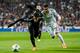MADRID, SPAIN - FEBRUARY 14: Neymar da Silva Santos Junior, Neymar Jr (L), of Paris Saint Germain fights for the ball with Carlos Henrique Casemiro of Real Madrid during the UEFA Champions League 2017-18 Round of 16 (1st leg) match between Real Madrid vs