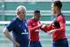 England's coach Roy Hodgson (L) speaks to England's midfielder Dele Alli during a training session in Chantilly on June 23, 2016 during the Euro 2016 football tournament. / AFP / PAUL ELLIS (Photo credit should read PAUL ELLIS/AFP/Getty Images)