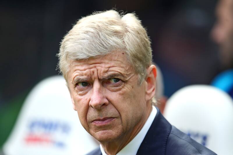 NEWCASTLE UPON TYNE, ENGLAND - APRIL 15: Arsenal manager Arsene Wenger looks on during the Premier League match between Newcastle United and Arsenal at St. James Park on April 15, 2018 in Newcastle upon Tyne, England. (Photo by Chris Brunskill Ltd/Getty I
