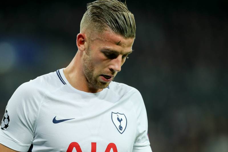 LONDON, ENGLAND - NOVEMBER 01: Toby Alderweireld of Tottenham Hotspur looks on during the UEFA Champions League group H match between Tottenham Hotspur and Real Madrid at Wembley Stadium on November 1, 2017 in London, United Kingdom. (Photo by TF-Images/T