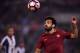 Roma's Roma midfielder Mohamed Salah contemplates the ball during the Italian Serie A match Roma vs Juventus on May 14, 2017 at the Olympic Stadium in Rome. / AFP PHOTO / FILIPPO MONTEFORTE (Photo credit must read FILIPPO MONTEFORTE / AFP / Getty