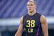 INDIANAPOLIS, IN - MARCH 04: Boise State linebacker Leighton Vander Esch (LB38) is seen during the NFL Scouting Combine at Lucas Oil Stadium on March , 2018 in Indianapolis, Indiana. (Photo by Michael Hickey/Getty Images)