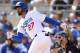 GLENDALE, ARIZONA - FEBRUARY 23: Matt Kemp #27 of the Los Angeles Dodgers bats during the game against the Chicago White Sox on February 23, 2018 at Camelback Ranch in Glendale Arizona. (Photo by Ron Vesely/MLB Photos via Getty Images)