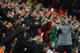 LIVERPOOL, ENGLAND - APRIL 24: Jurgen Klopp manager / head coach of Liverpool celebrates the first goal during the UEFA Champions League Semi Final First Leg match between Liverpool and A.S. Roma at Anfield on April 24, 2018 in Liverpool, United Kingdom.